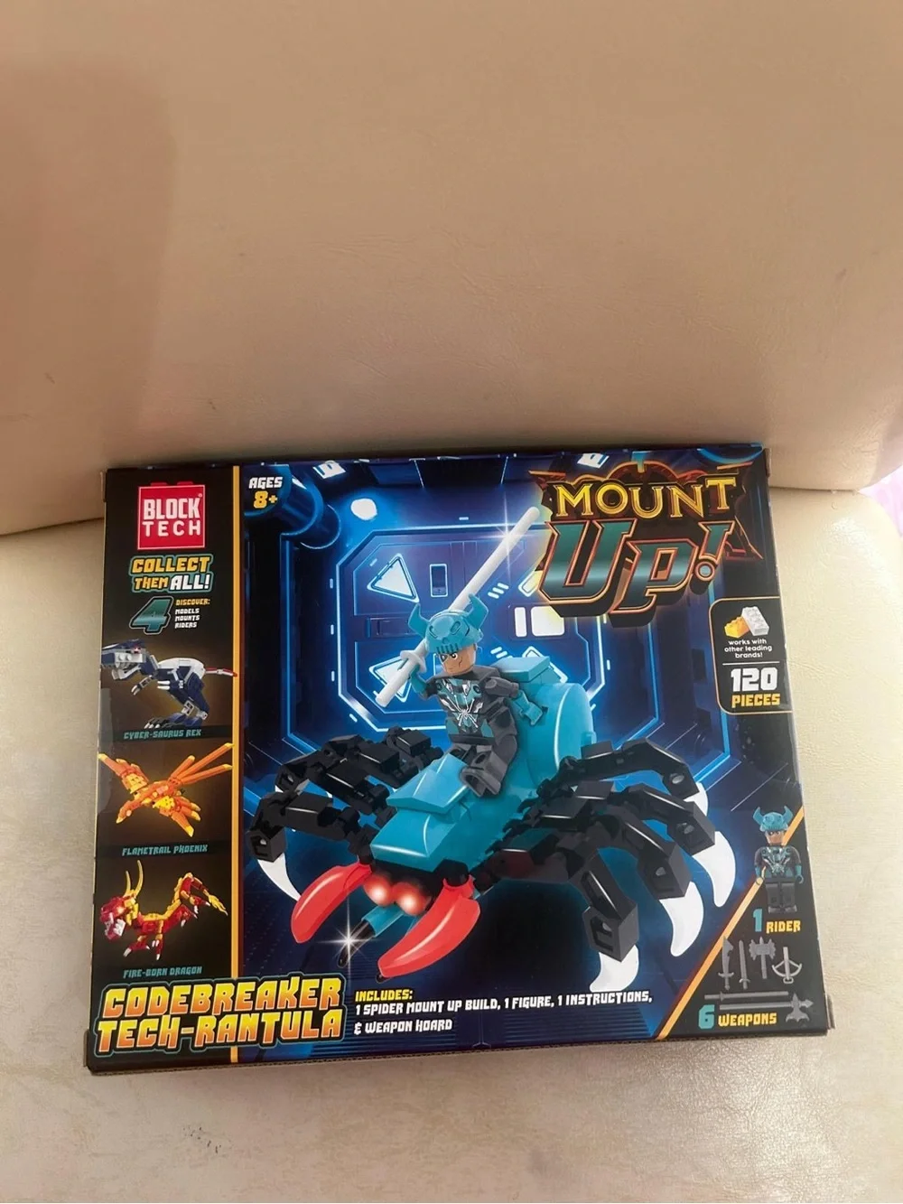 Mount Up! Codebreaker Tech-Rantula Building Set - Teal & Black by